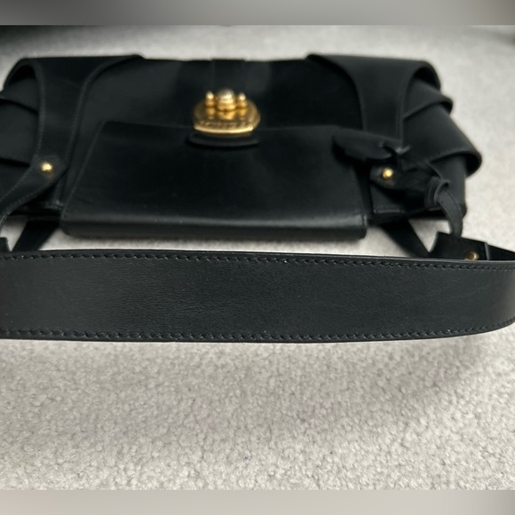 FENDI Y2K Grande Tuc Nero Black Leather Gold Lock Bag - Picture 12 of 12